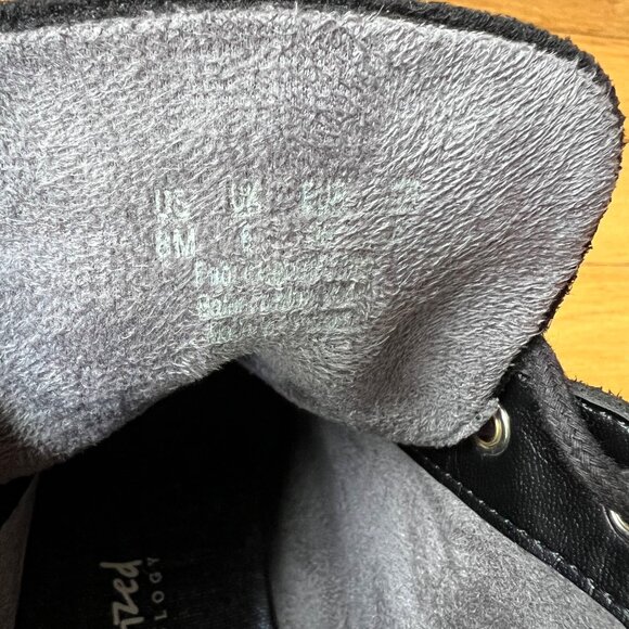 Dr. Scholl's Size 8 Black Dakota Faux Suede Lace Up Wedge Heel Ankle Booties - Picture 7 of 16